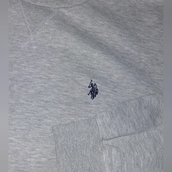 U.S. Polo Assn. Light Heather Gray Crew Neck Sweatshirt - Picture 4 of 9